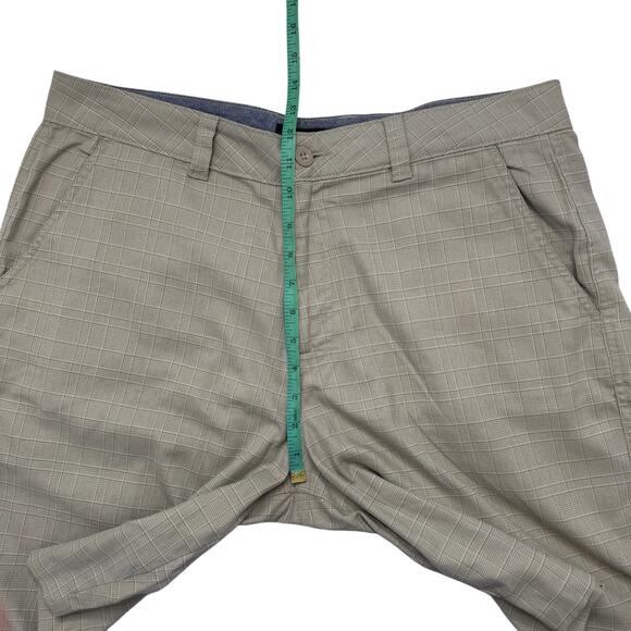 O’NEILL Tan Plaid Walking Chino Woven Shorts Size 36 Mens Preppy Dad - Picture 5 of 6